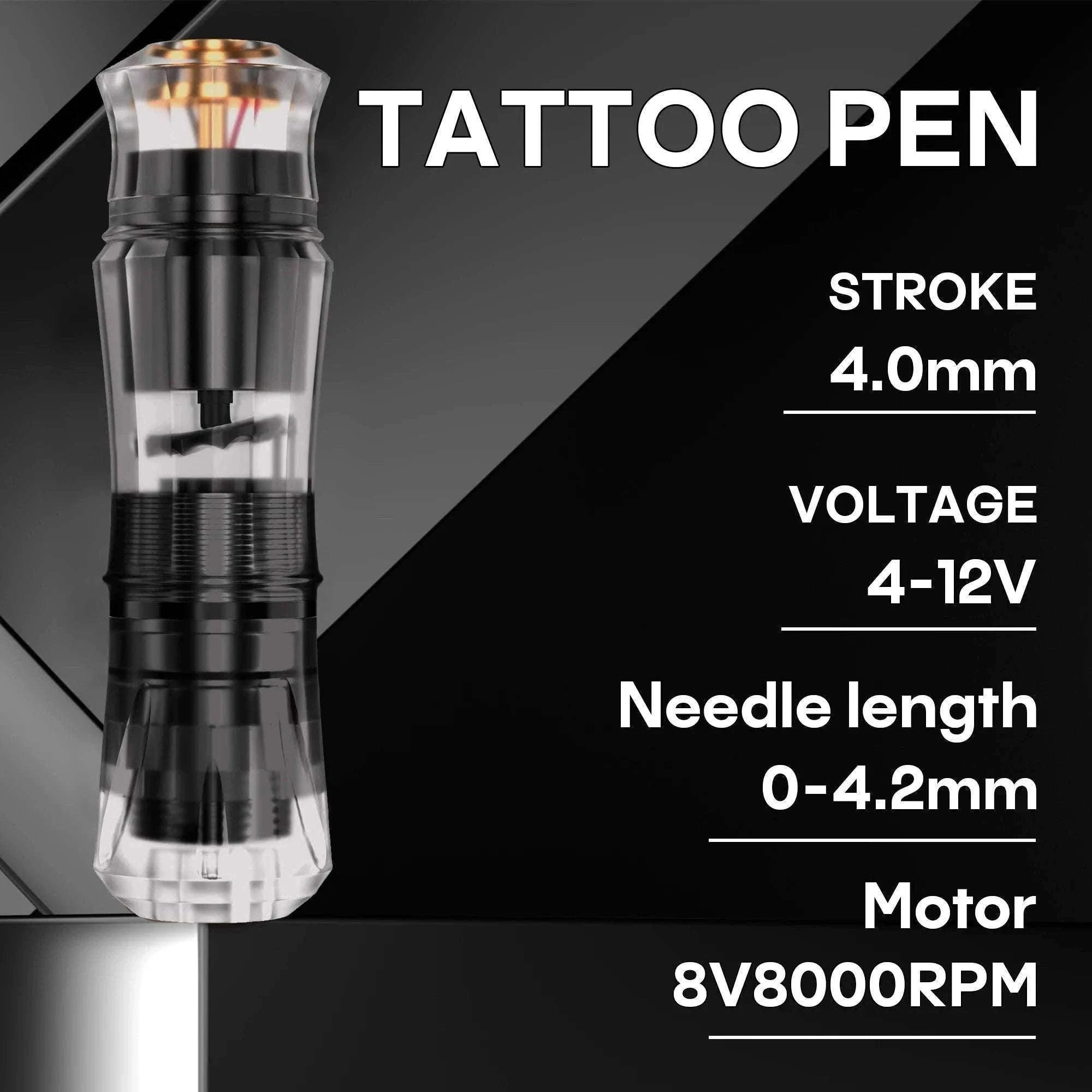 Wireless Tattoo Pen Kit with Power Supply & 10 Needles Set-DT002-HJH / United States