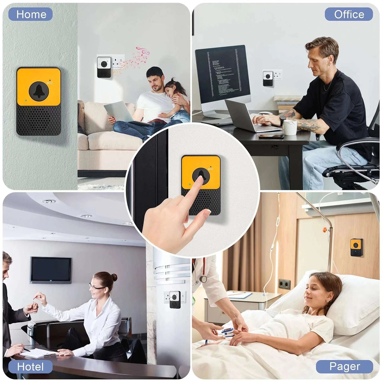 Wireless Two-Way Intercom Doorbell System with 800ft Range-United States