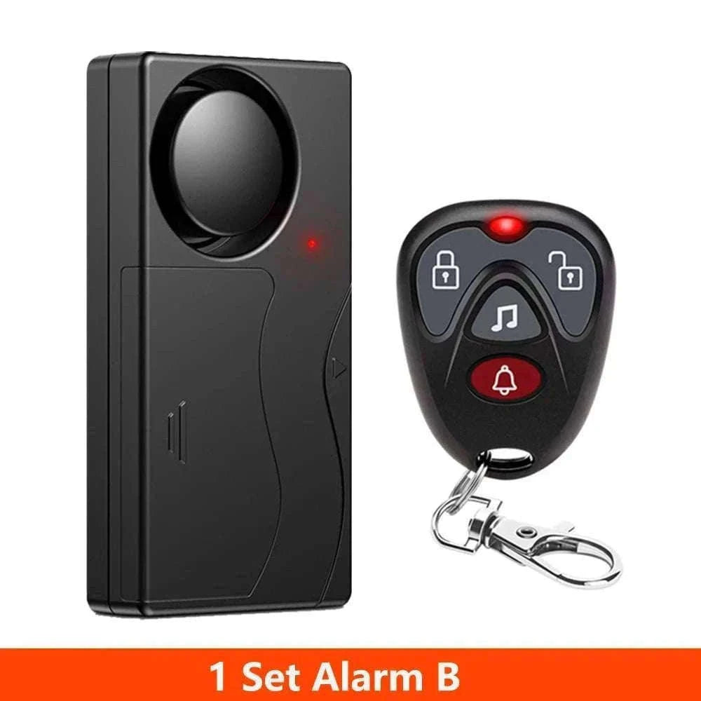Wireless Vibration Alarm with Remote Control for Home Security-2 Sets Alarm-B