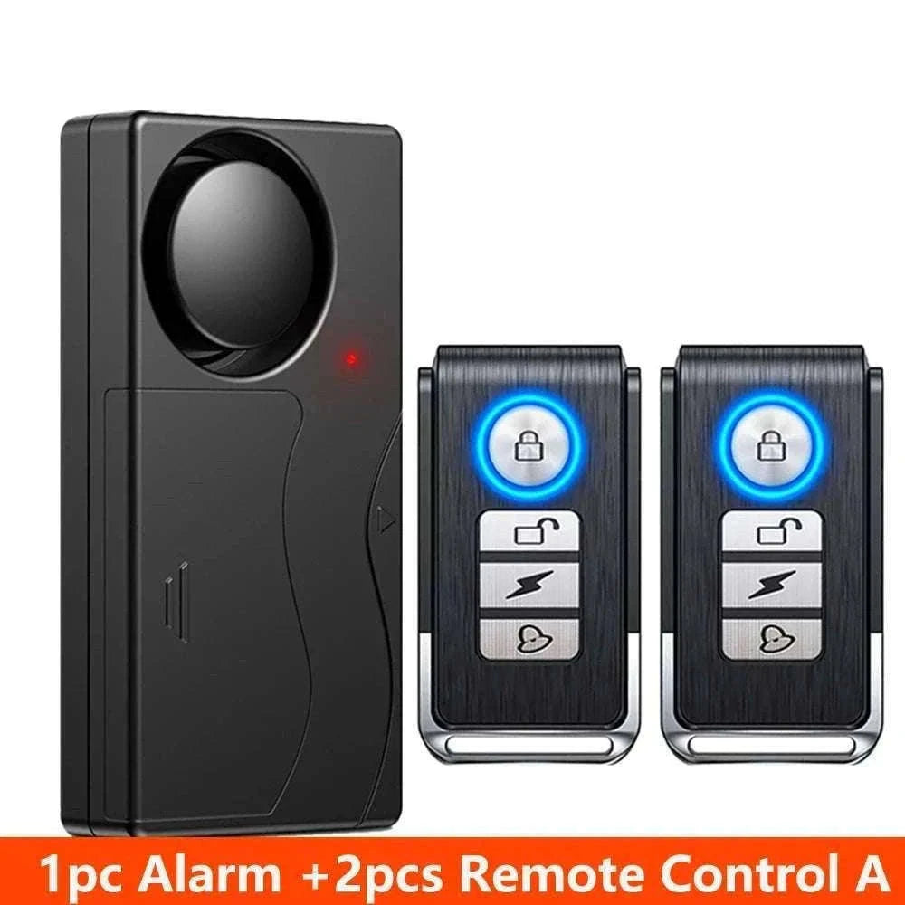 Wireless Vibration Alarm with Remote Control for Home Security-2 Sets Alarm-B