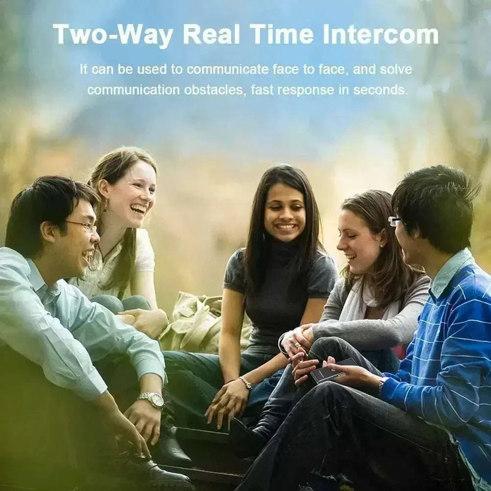 Wireless Voice Translator with 40-Language Real-Time Two-Way Translation-black