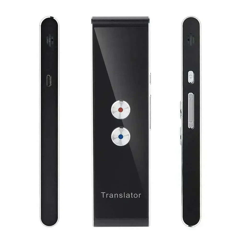 Wireless Voice Translator with 40-Language Real-Time Two-Way Translation-black