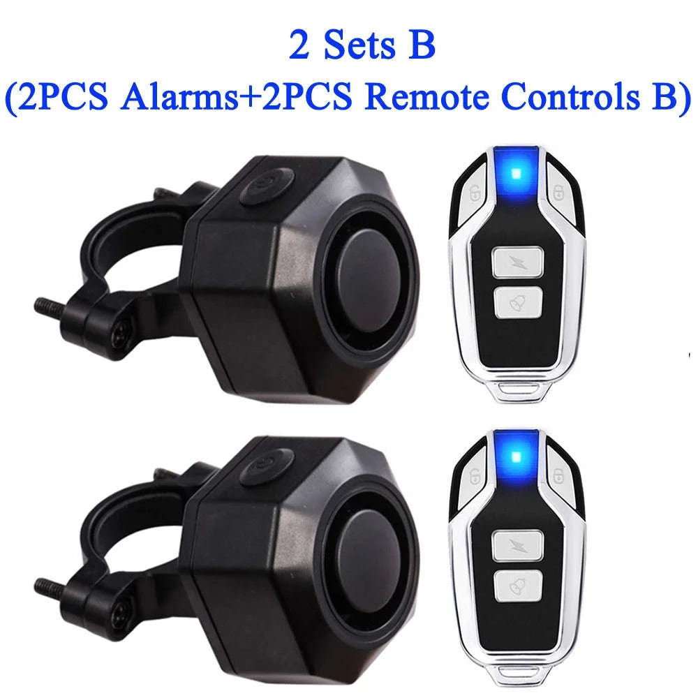 Wireless Waterproof Bicycle Alarm with Remote Control-2 Sets Alarm / spain