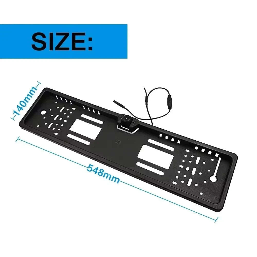 Wireless WiFi European License Plate Frame Rear View Camera-Germany / 12 V / Black