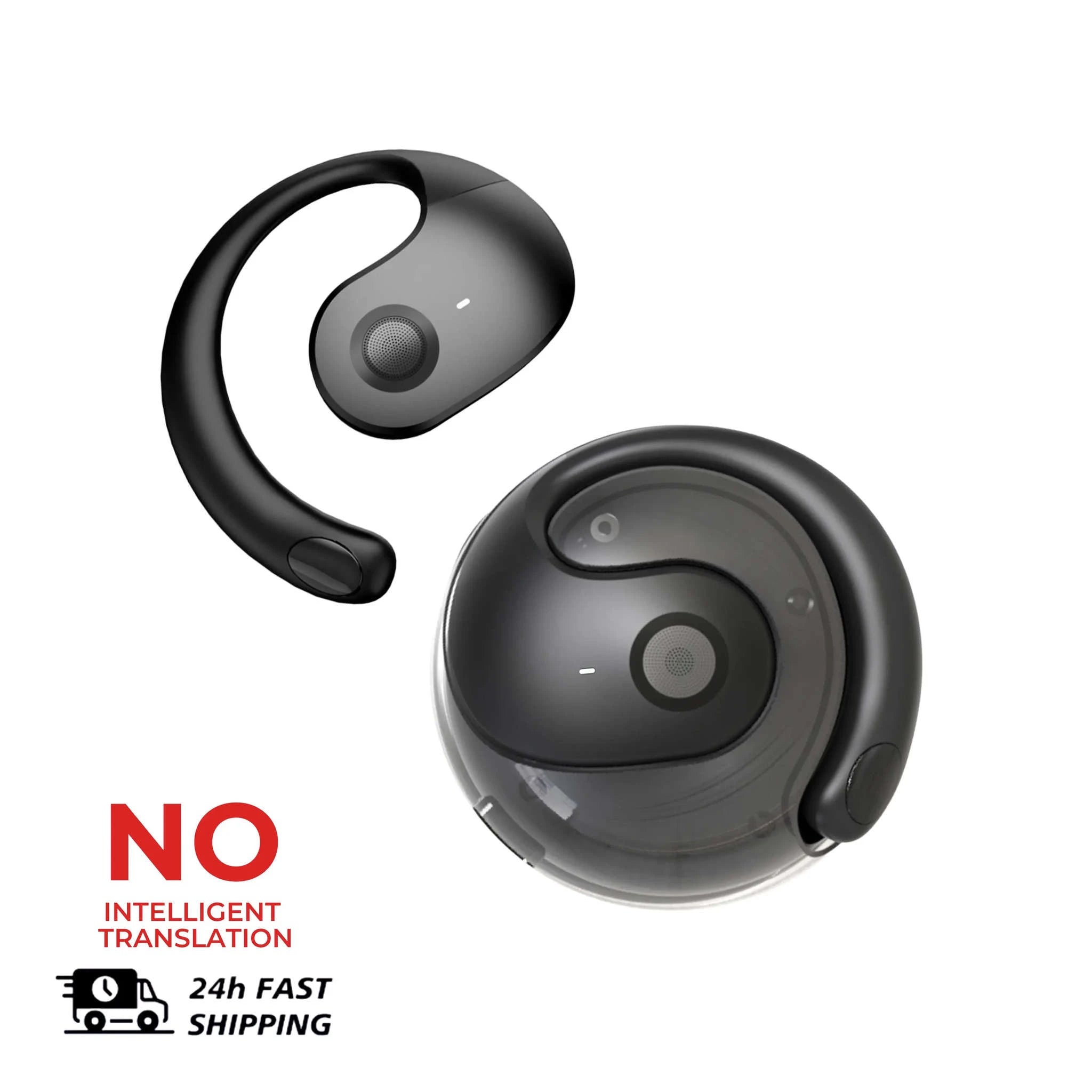 WJOY AI Real-Time Translator Earbuds-Beige-No Ai