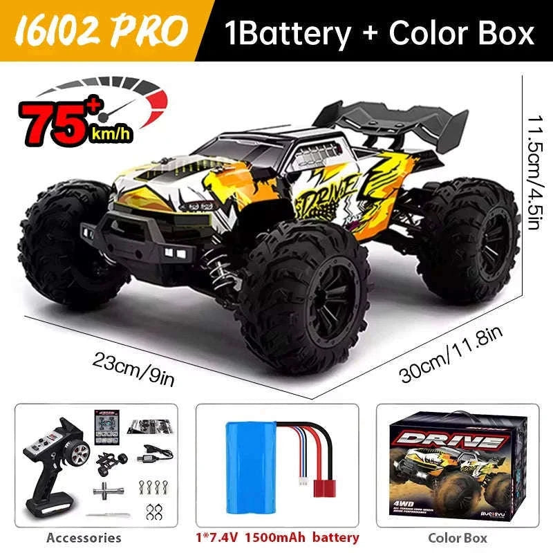 WLtoys 16101 Pro 1:16 High-Speed 4WD RC Car-16102pro Blue-2B / spain
