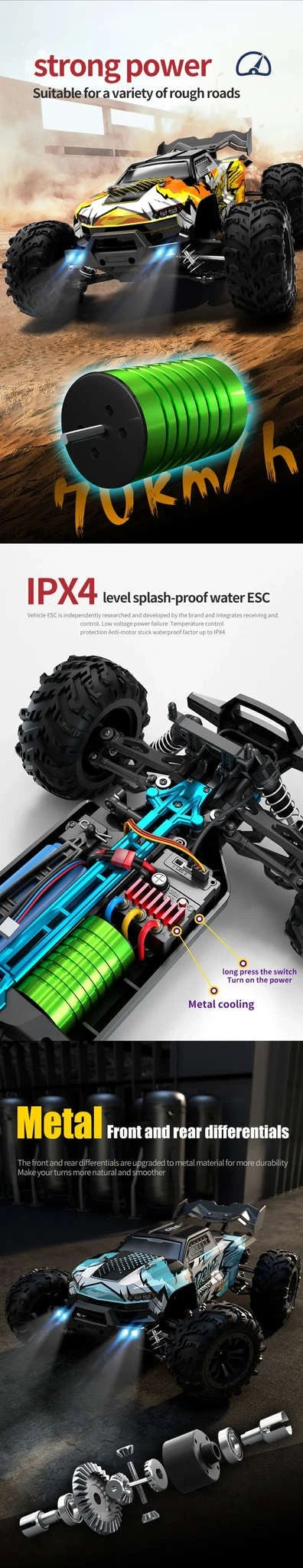 WLtoys 16101 Pro High‑Speed 1:16 RC Car-16102pro Blue-2B / spain