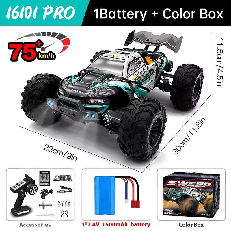 WLtoys 16101 Pro High‑Speed 1:16 RC Car-16102pro Blue-2B / spain