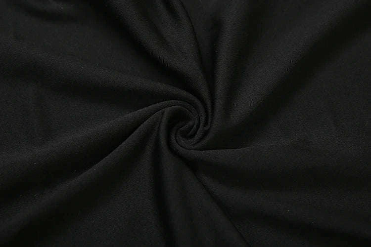 Women’s 2 Piece Crop Top and Straight Pants Set – Slim Fit Autumn Outfit-black / L