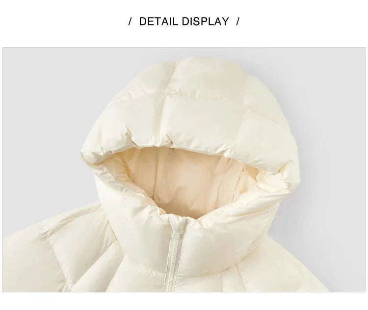Women's 90% Down Mid-Length Winter Jacket with Hood & Stain Protection-Black / XS / China Mainland