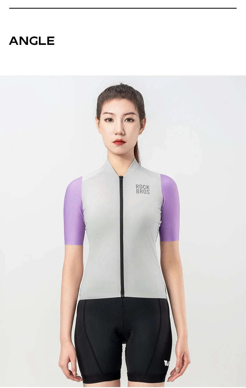 Women's Breathable Cycling Jersey Lightweight Quick-Dry Short Sleeve-Asian-YDDX001-a / S