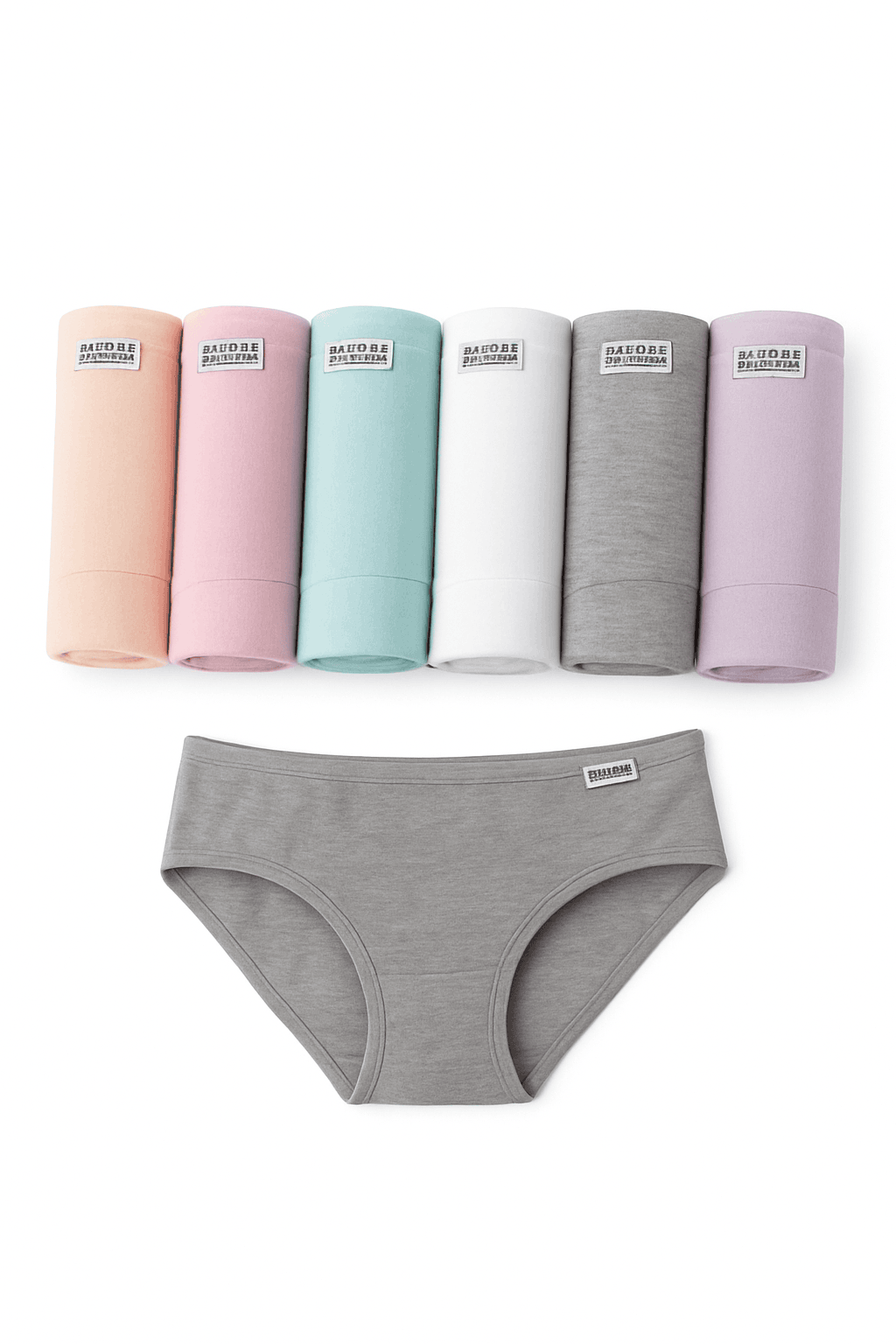Women's Cotton Panties 7-Pack, Plus Size M–4XL Comfort Briefs-B2 W2 SKI2 Gray / 4XL / 7PCs