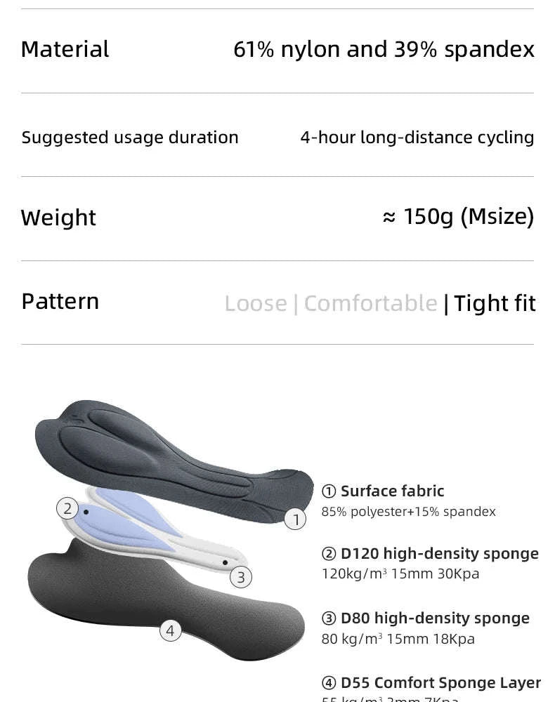 Women’s Cycling Bib Shorts with Cushion Pad Breathable Quick-Dry-YDDK005-BK / Asia 2XL (EU XL)