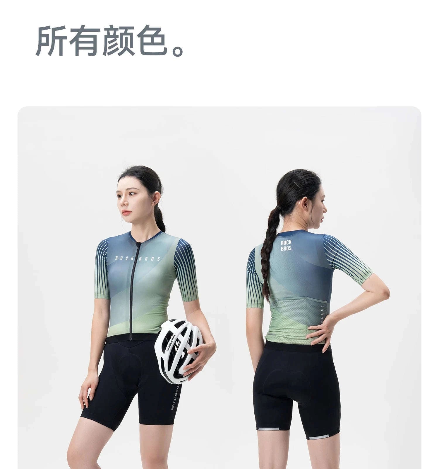 Women’s Cycling Jersey with Full Zipper Breathable Summer MTB Shirt-15110001-D / Asian 2XL(EUR XL)
