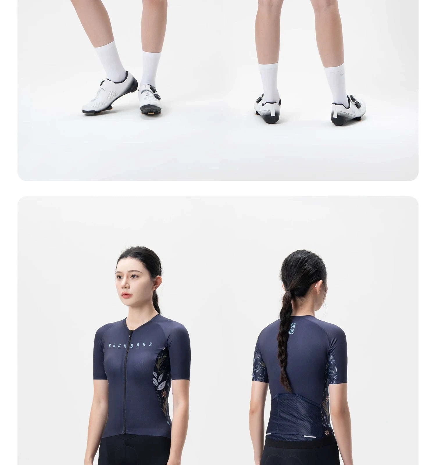 Women’s Cycling Jersey with Full Zipper Breathable Summer MTB Shirt-15110001-D / Asian 2XL(EUR XL)