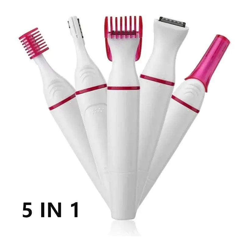 Women's Electric Razor USB Rechargeable Lady Shaver with Foil Blade-United States / 5 in 1