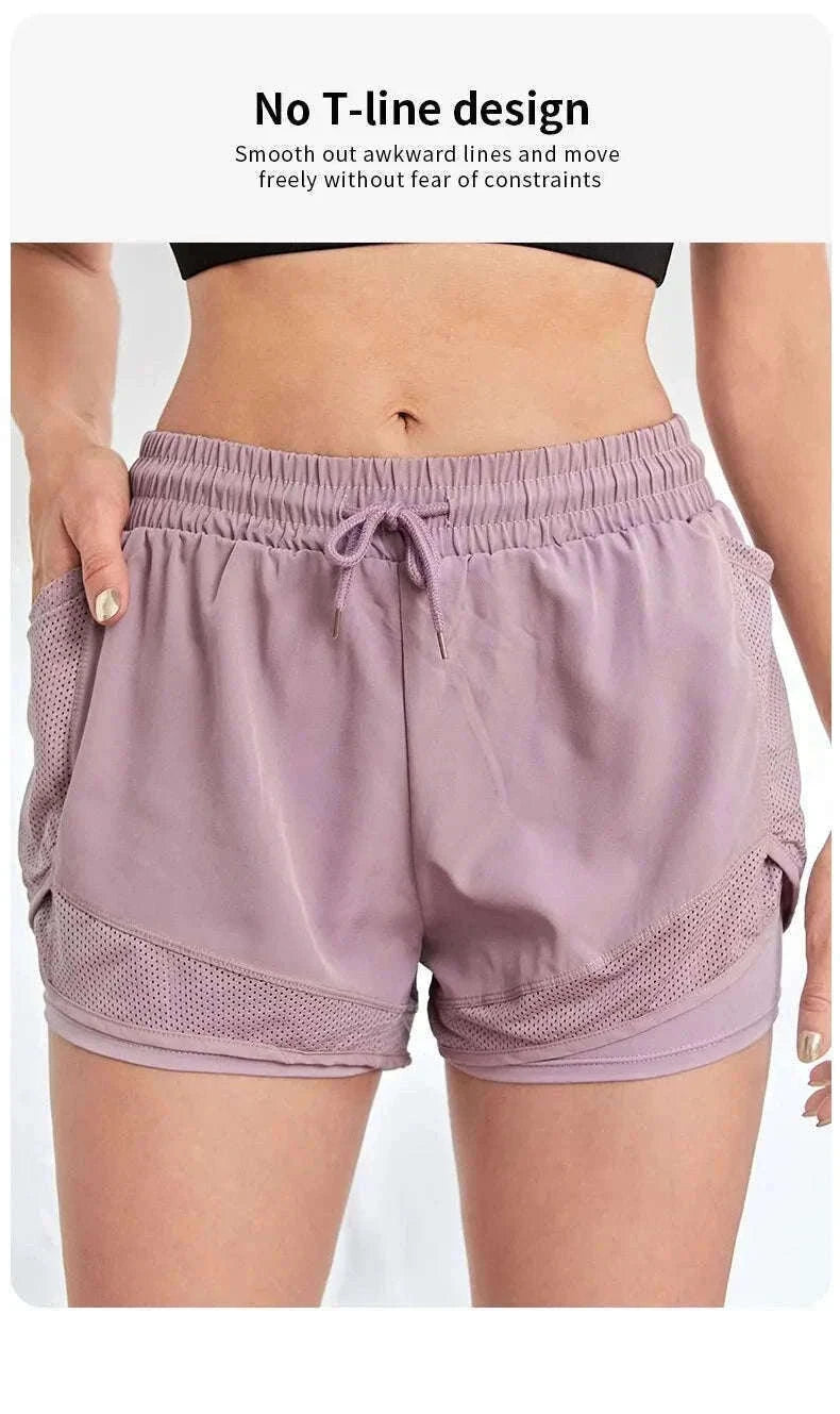 Women’s Fake Two-Piece Yoga Leggings with Pockets-S / black