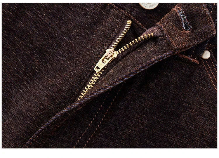 Women’s Fleece-Lined Wide Leg Jeans – Warm Loose Fit Winter Pants-Blue and Coffee / M / China Mainland