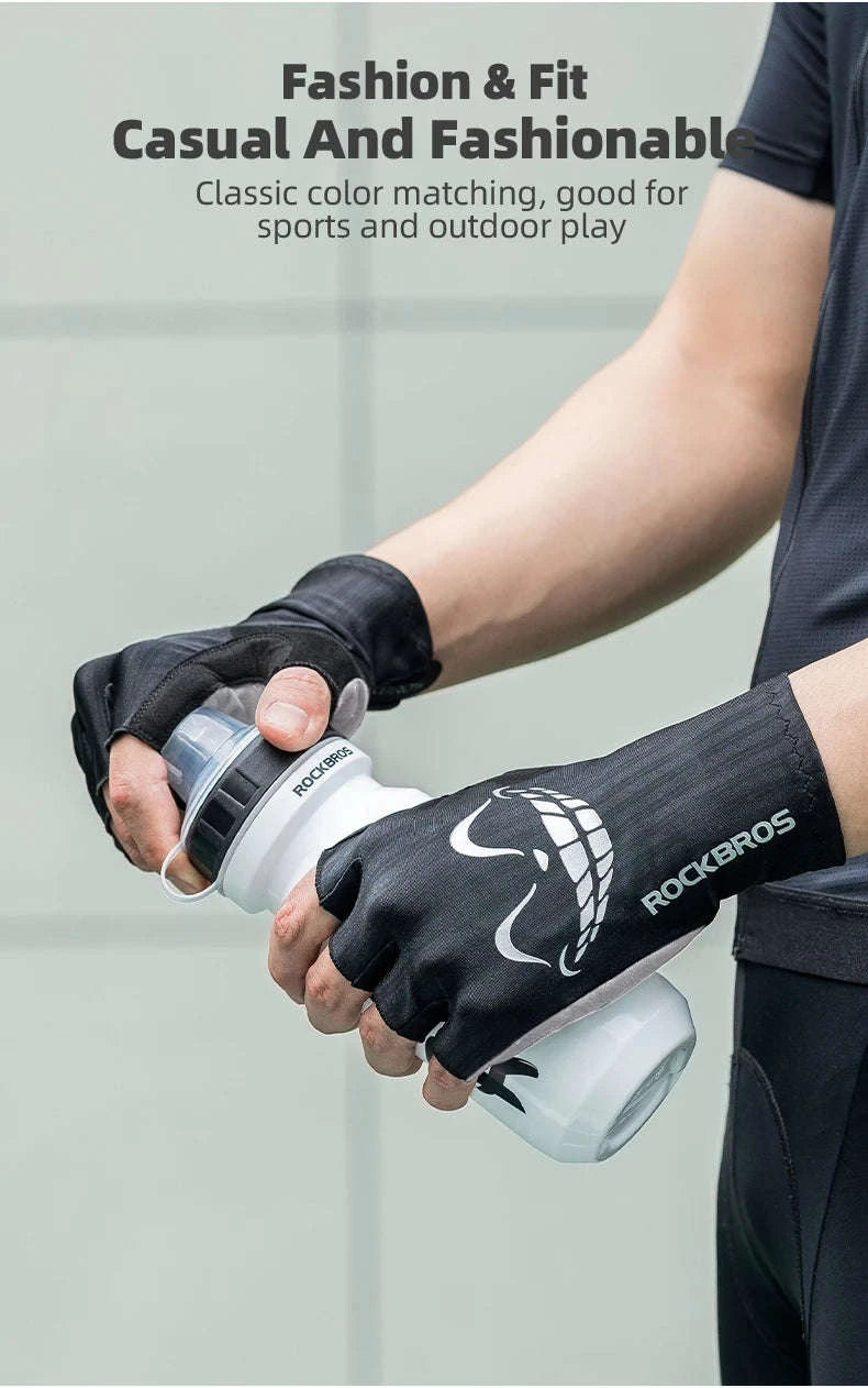 Women’s Gel Padded Cycling Gloves Half Finger Breathable Bike Gloves-S295-B / S