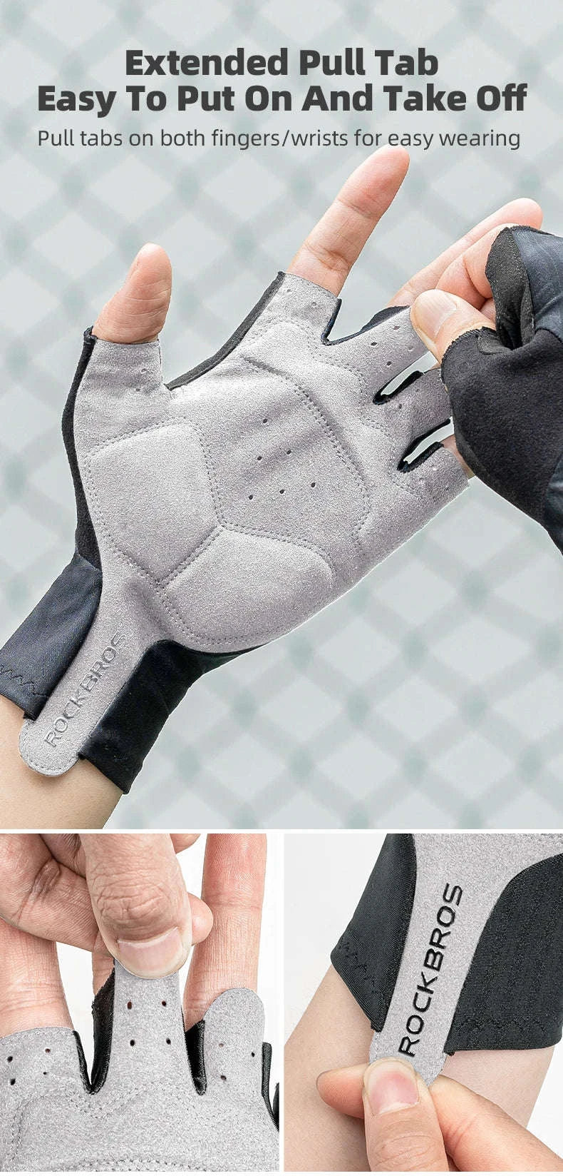 Women’s Gel Padded Cycling Gloves Half Finger Breathable Bike Gloves-S295-B / S