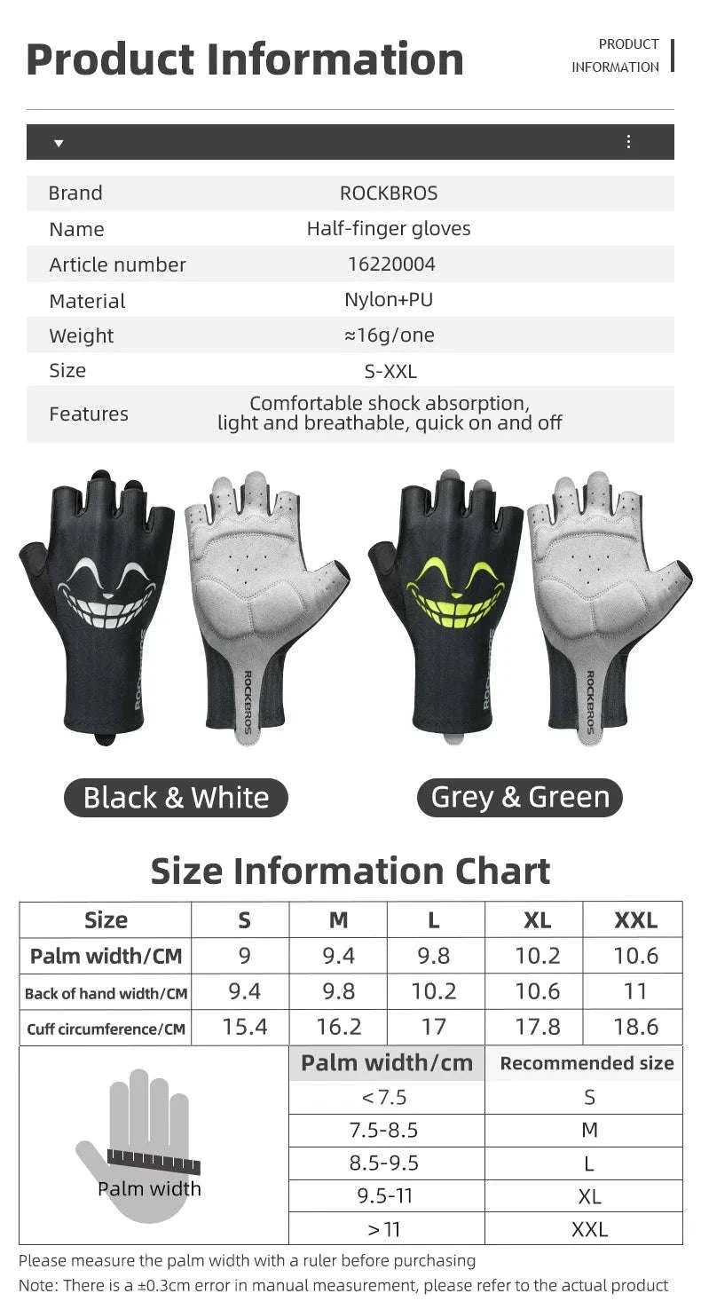 Women’s Gel Padded Cycling Gloves Half Finger Breathable Bike Gloves-S295-B / S