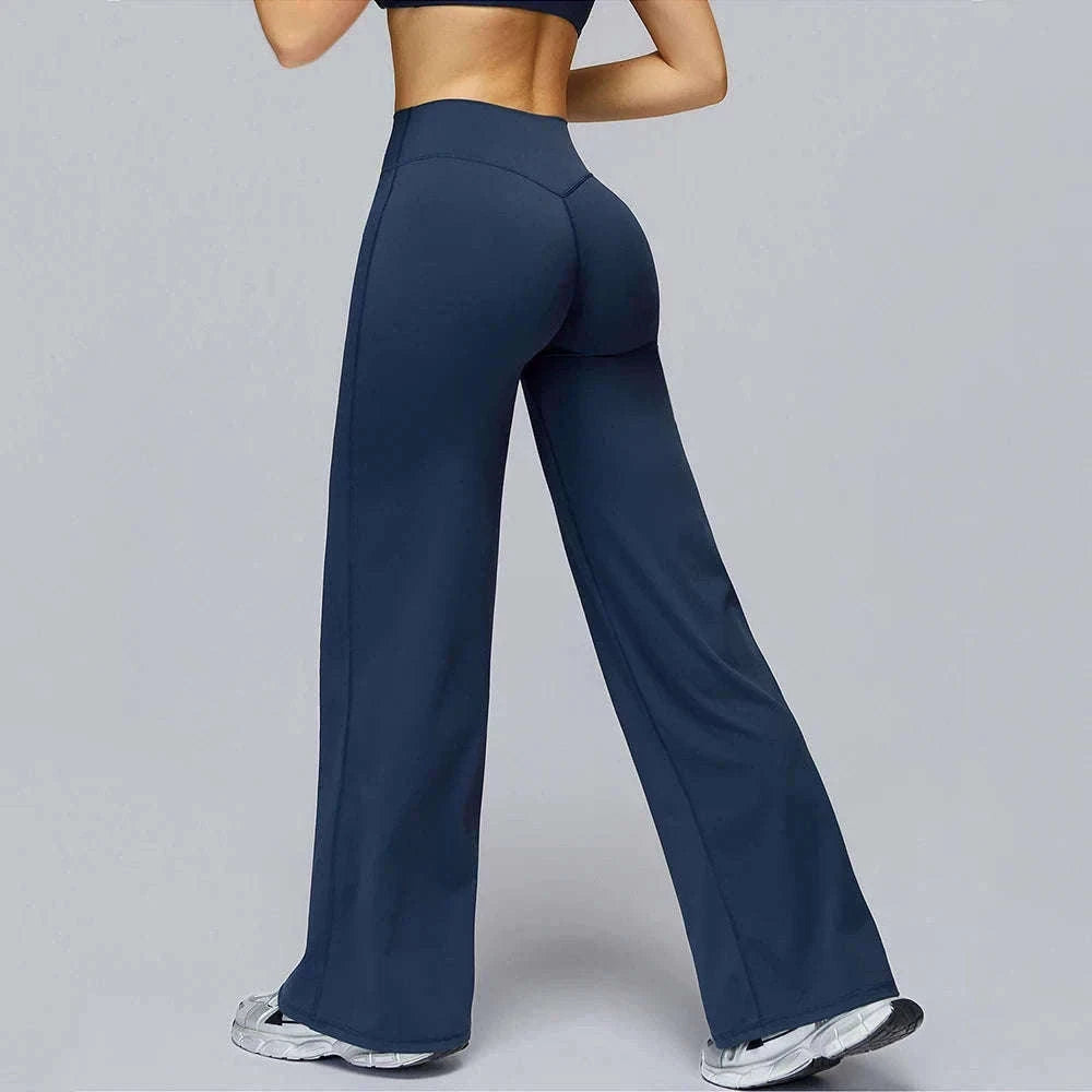 Women’s High Waist Flare Yoga Leggings for Comfort and Style-Lava Red / L / CHINA