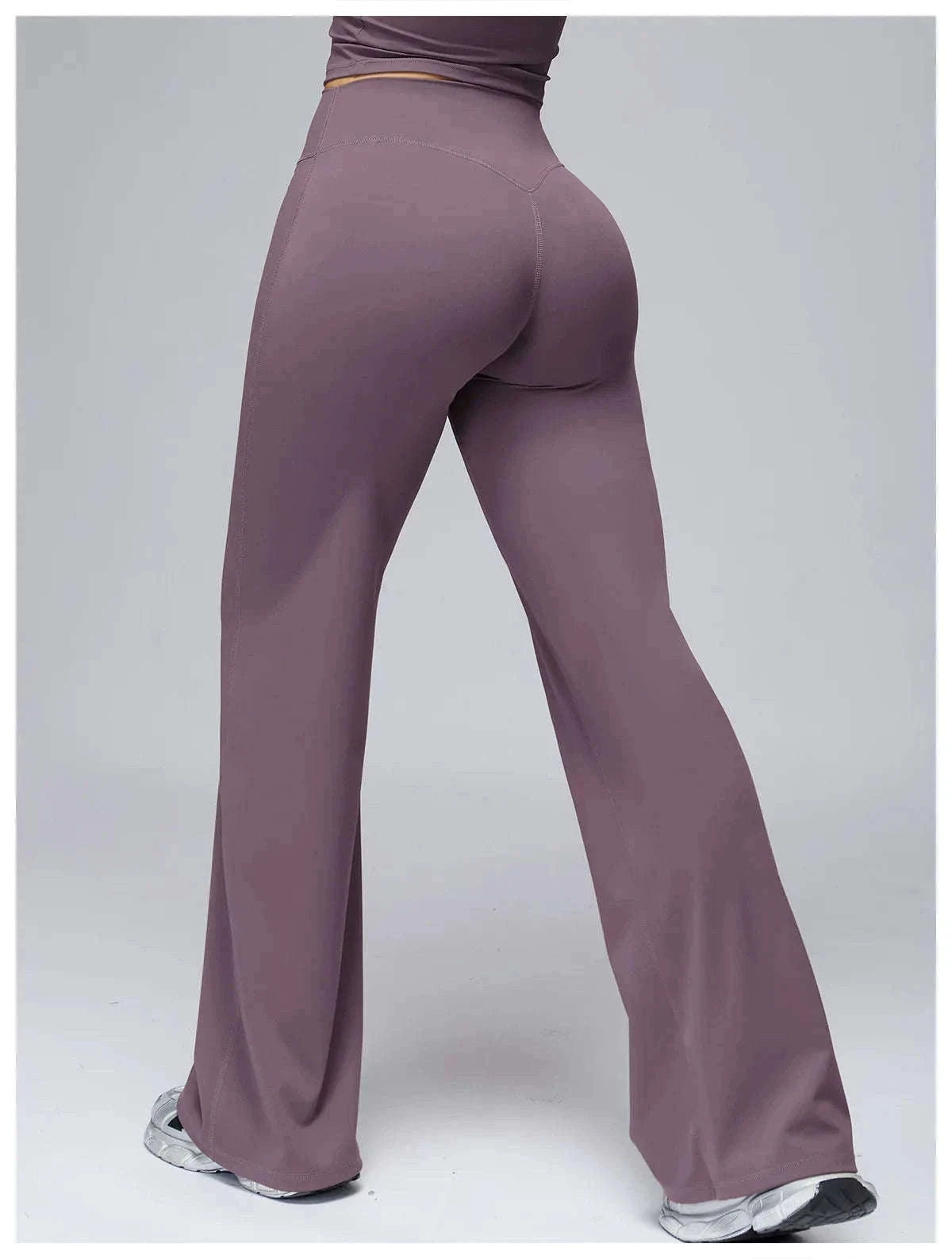 Women’s High Waist Flare Yoga Leggings for Comfort and Style-Lava Red / L / CHINA