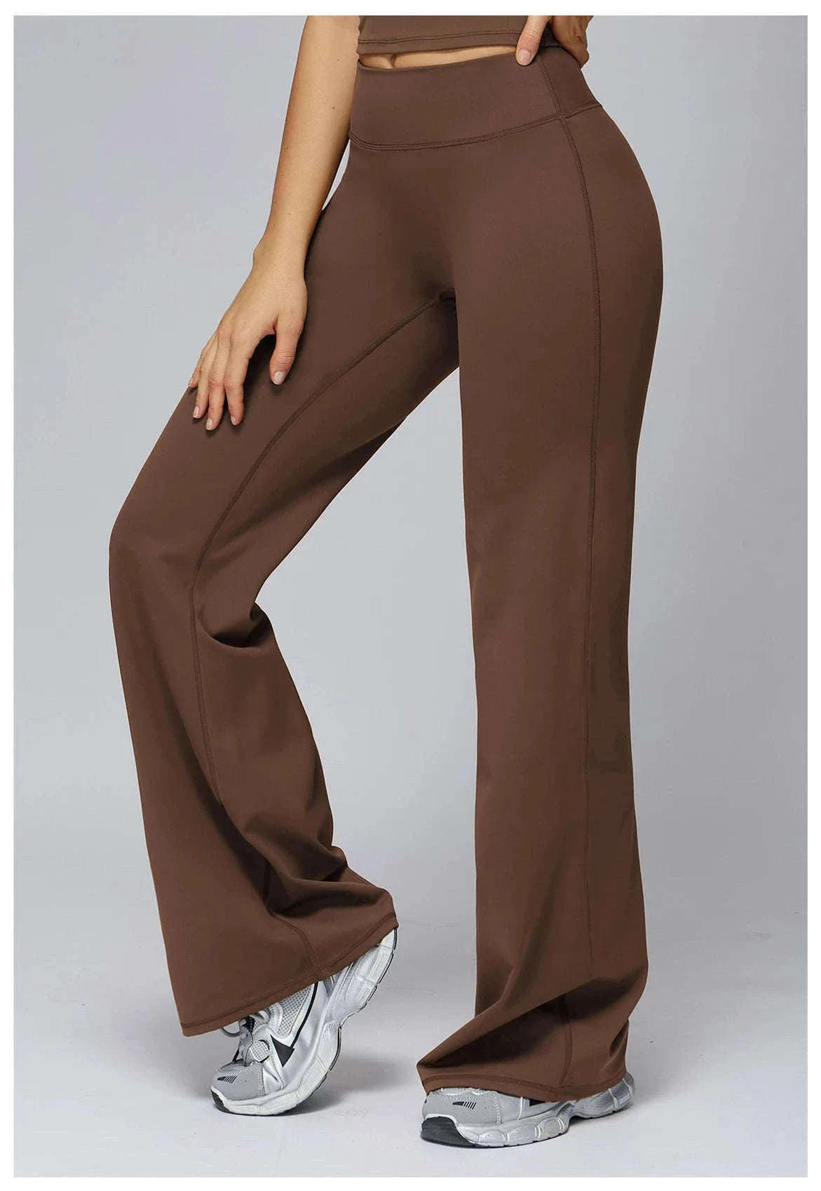 Women’s High Waist Flare Yoga Leggings for Comfort and Style-Lava Red / L / CHINA