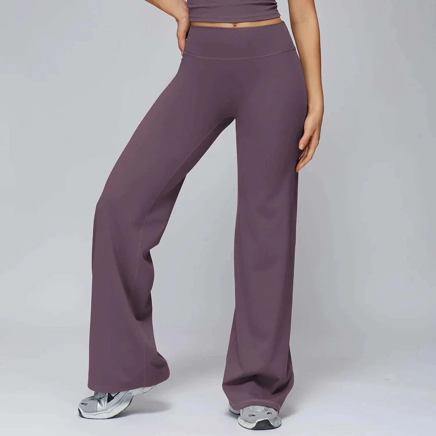 Women’s High Waist Flare Yoga Leggings for Comfort and Style-Lava Red / L / CHINA