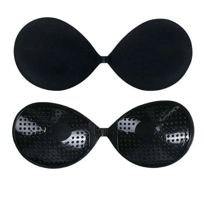 Women's Invisible Strapless Adhesive Push Up Bra-Style 01-Skin / D