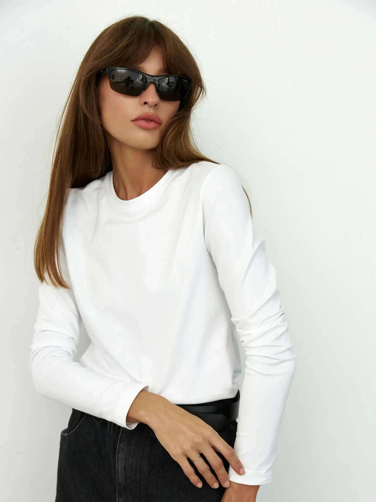 Women’s Loose Cotton Everyday T-Shirt – Soft Casual O-Neck Tee-Light Green / L