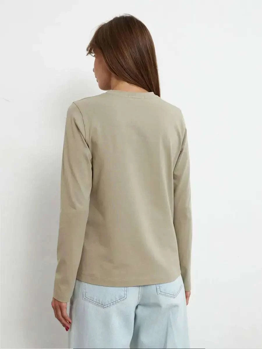 Women’s Loose Cotton Everyday T-Shirt – Soft Casual O-Neck Tee-Light Green / L