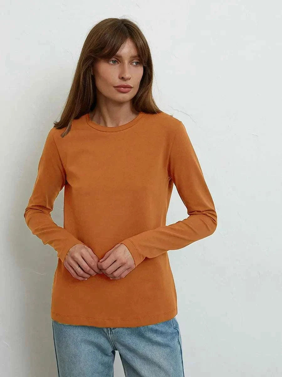 Women’s Loose Cotton Everyday T-Shirt – Soft Casual O-Neck Tee-Light Green / L