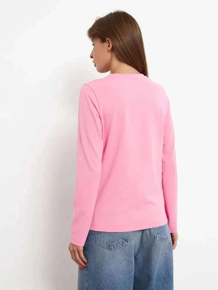 Women’s Loose Cotton Everyday T-Shirt – Soft Casual O-Neck Tee-Light Green / L