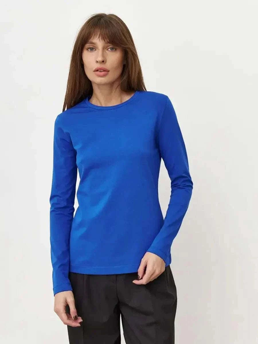 Women’s Loose Cotton Everyday T-Shirt – Soft Casual O-Neck Tee-Light Green / L
