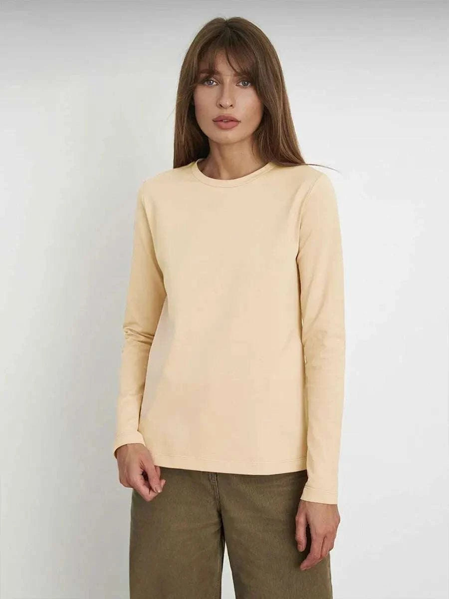 Women’s Loose Cotton Everyday T-Shirt – Soft Casual O-Neck Tee-Light Green / L