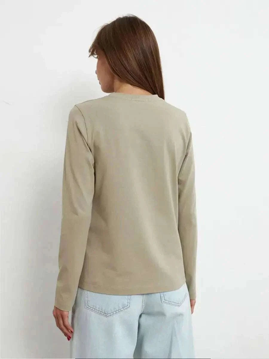 Women’s Loose Cotton Everyday T-Shirt – Soft Casual O-Neck Tee-Light Green / L