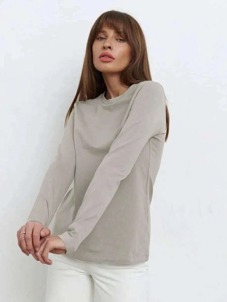 Women’s Loose Cotton Everyday T-Shirt – Soft Casual O-Neck Tee-Light Green / L