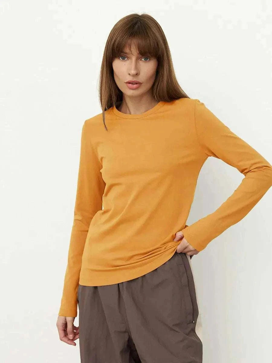 Women’s Loose Cotton Everyday T-Shirt – Soft Casual O-Neck Tee-Light Green / L