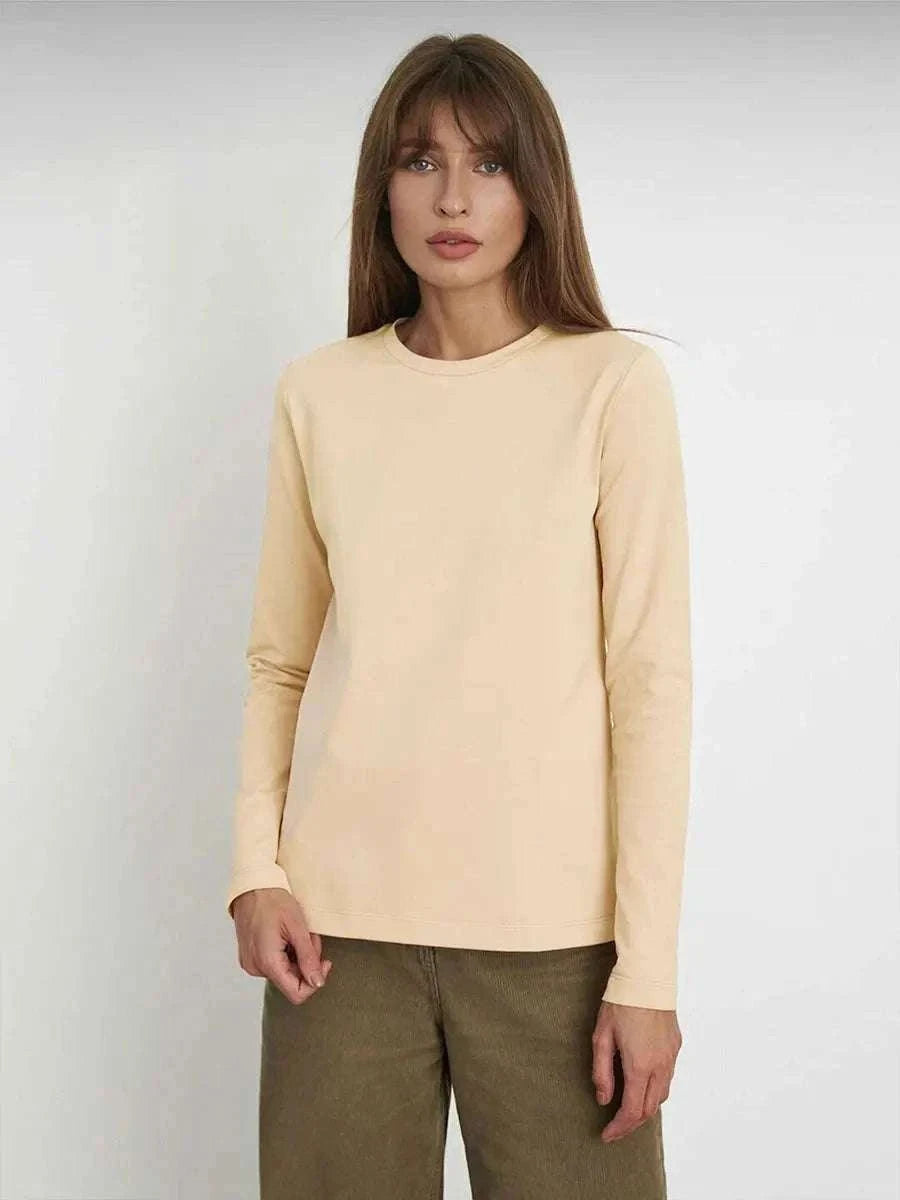 Women’s Loose Cotton Everyday T-Shirt – Soft Casual O-Neck Tee-Light Green / L