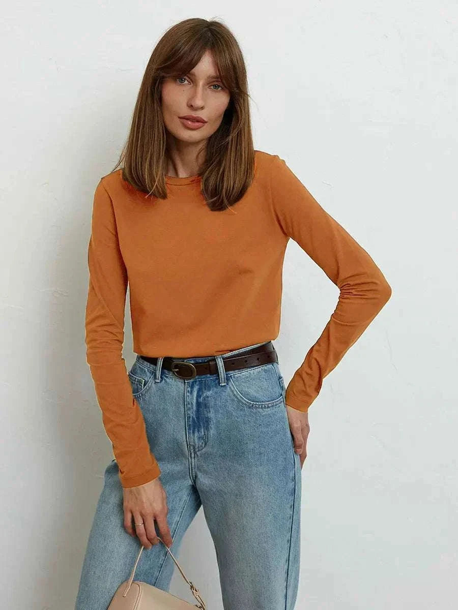 Women’s Loose Cotton Everyday T-Shirt – Soft Casual O-Neck Tee-Light Green / L