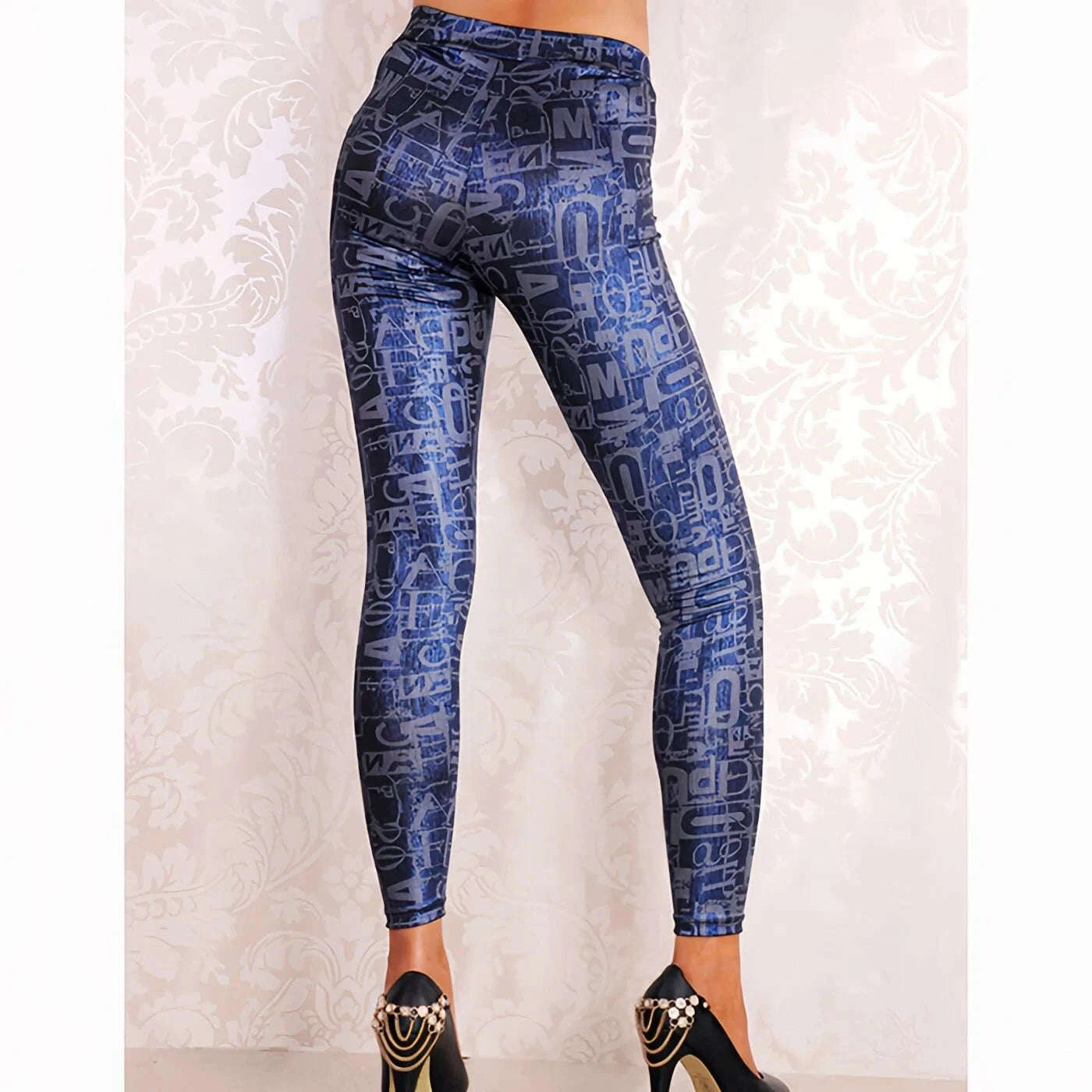 Women's Mid Waisted Casual Leggings for Work, Lounge, Every Day-WL022 / S