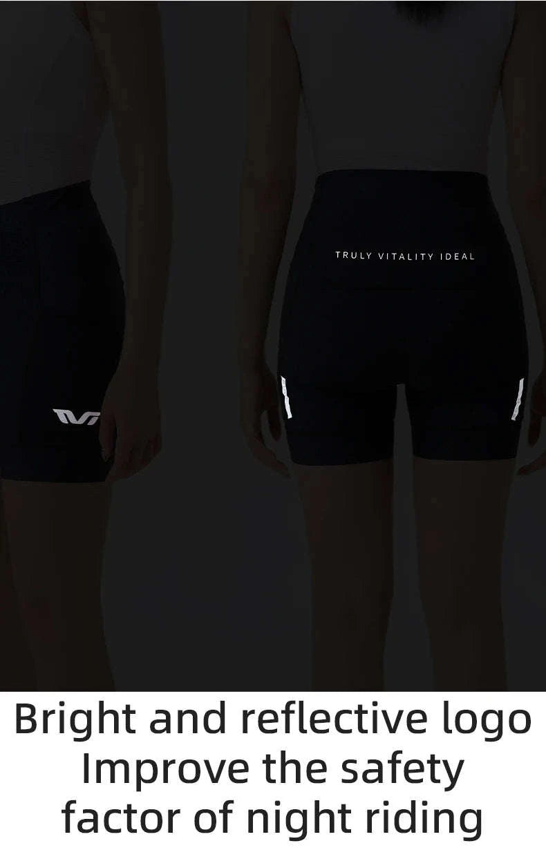 Women’s Quick-Dry Cycling Shorts Breathable Anti-Sweat Bike Shorts-YDDK004 / Asia XXL (EU XL)