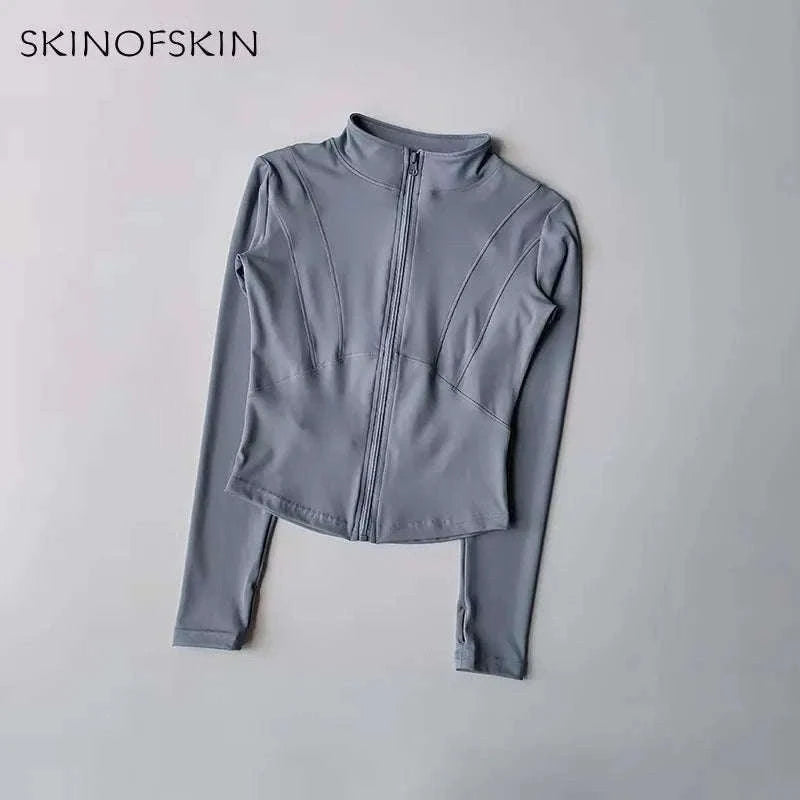 Women's Quick Dry Yoga Jacket with Seamless Comfort-White / M