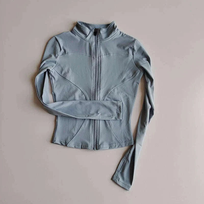 Women's Quick Dry Yoga Jacket with Seamless Comfort-White / M