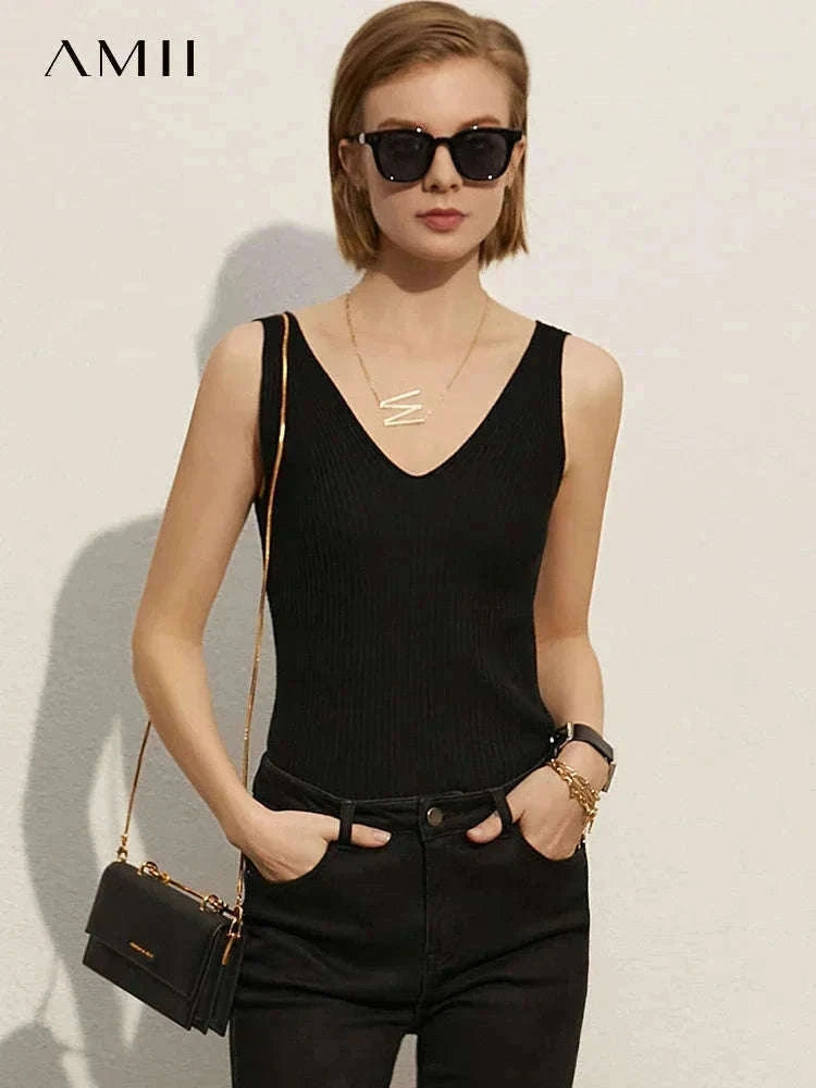 Women’s Slim Fit V-Neck Camisole Top for Office and Summer Wear-green / M