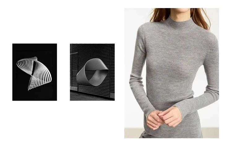 Women’s Slim Fit Wool Turtleneck Sweater – Soft Stretch Winter Pullover-coffee12323075 / M