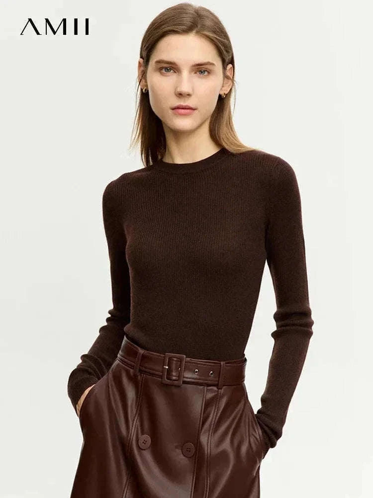 Women’s Slim Fit Wool Turtleneck Sweater – Soft Stretch Winter Pullover-coffee12323075 / M
