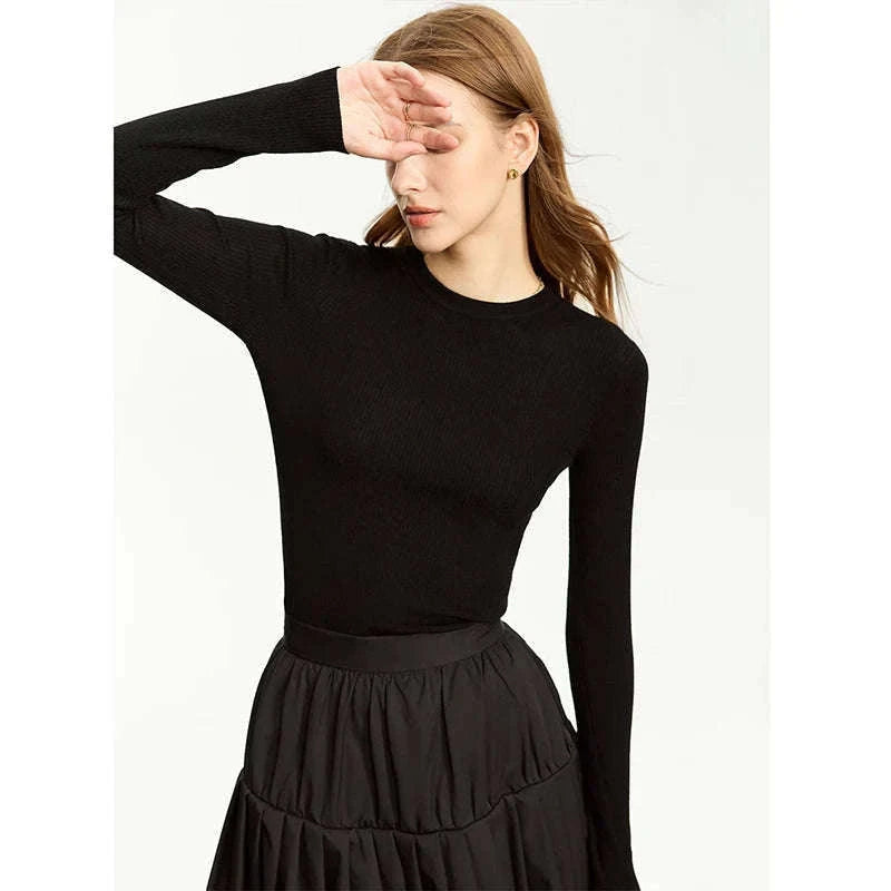 Women’s Slim Fit Wool Turtleneck Sweater – Soft Stretch Winter Pullover-coffee12323075 / M