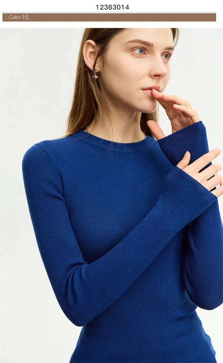 Women’s Slim Fit Wool Turtleneck Sweater – Soft Stretch Winter Pullover-coffee12323075 / M